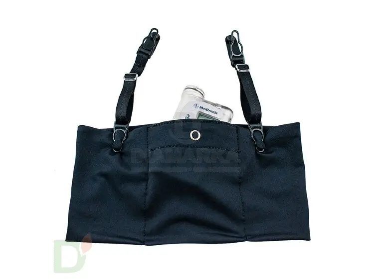 Чехол для ношения инсулинового дозатора на ноге Черный