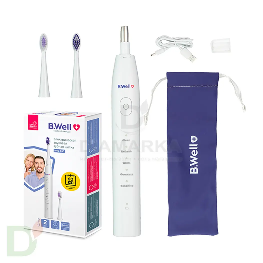 Щетка зубная B.Well PRO-850 электрическая белая