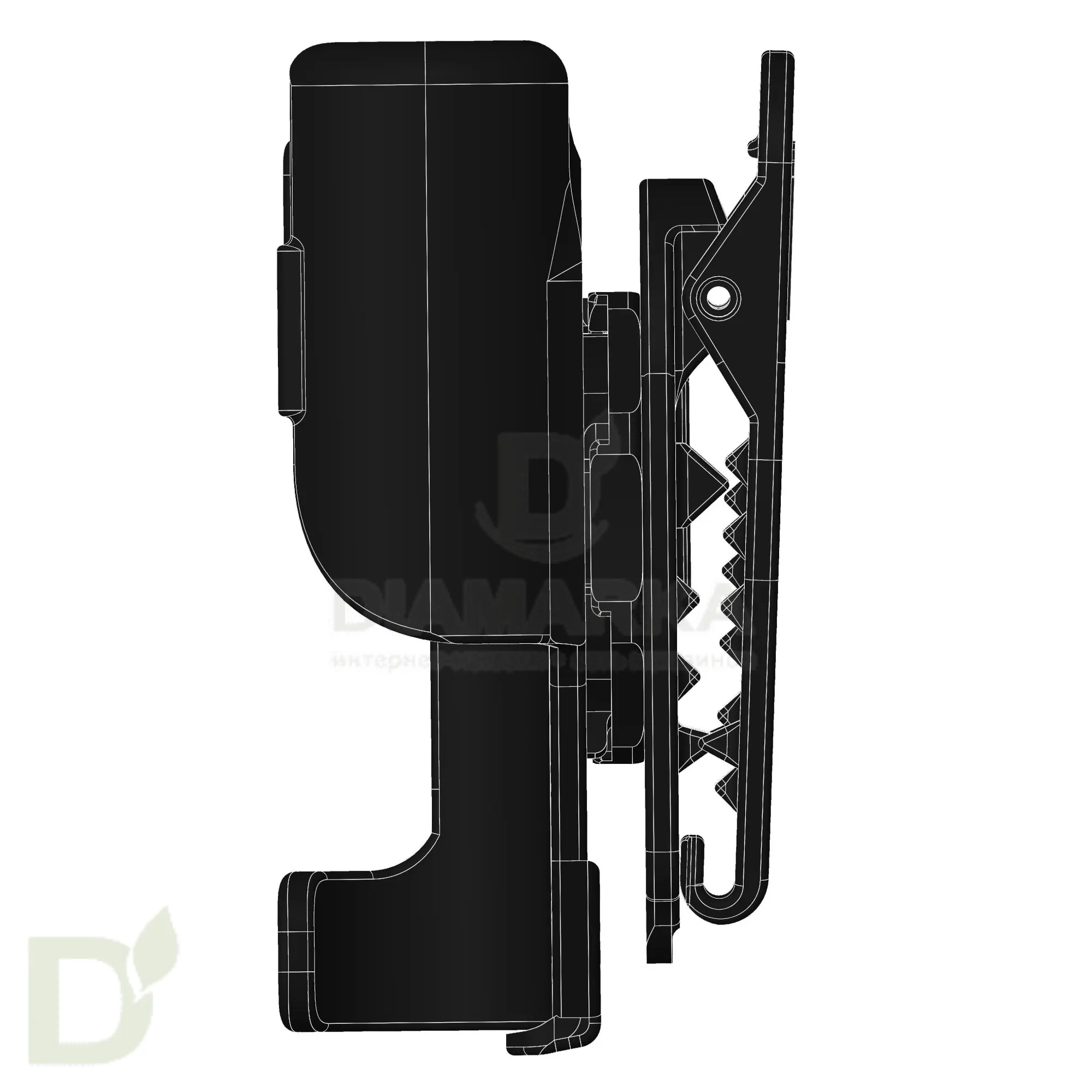 Клипса поворотная пластиковая для помп Акку-Чек, Черная