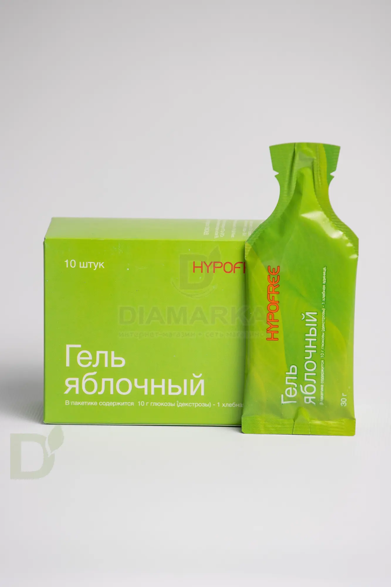 Гель HYPOFREE 1ХЕ Яблоко, мягкая упаковка, 10 саше по 30мл в интернет-магазине