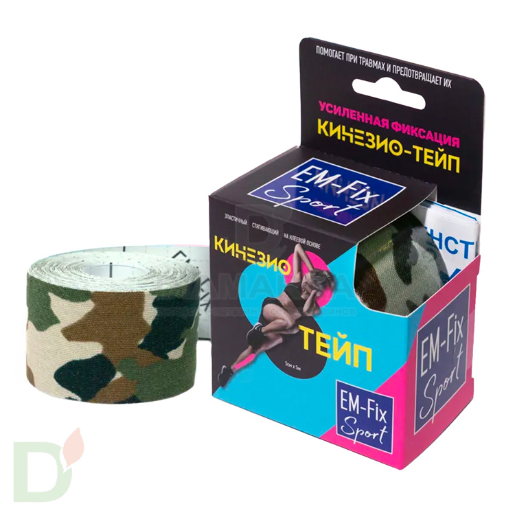 Тейп EM-Fix Sport, камуфляж
