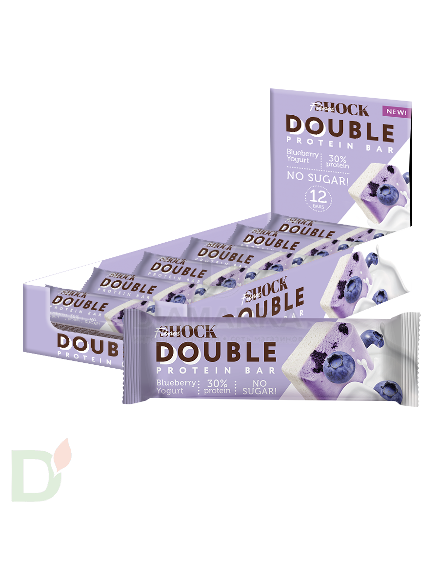 Батончик протеиновый FitnesShock Черничный йогурт 40гр.