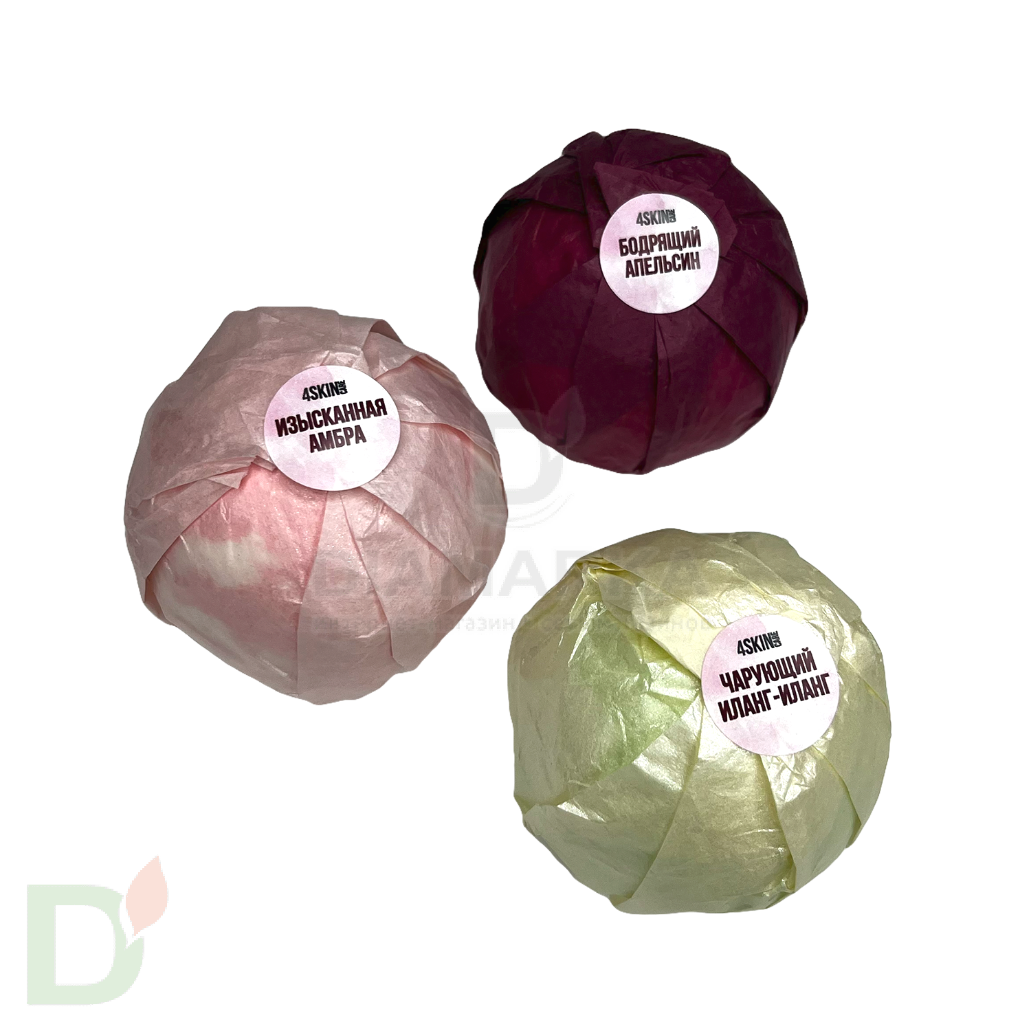 Бокс - Бомбочки для ванны взрослые с разводами (з шт в комплекте) в интернет-магазине