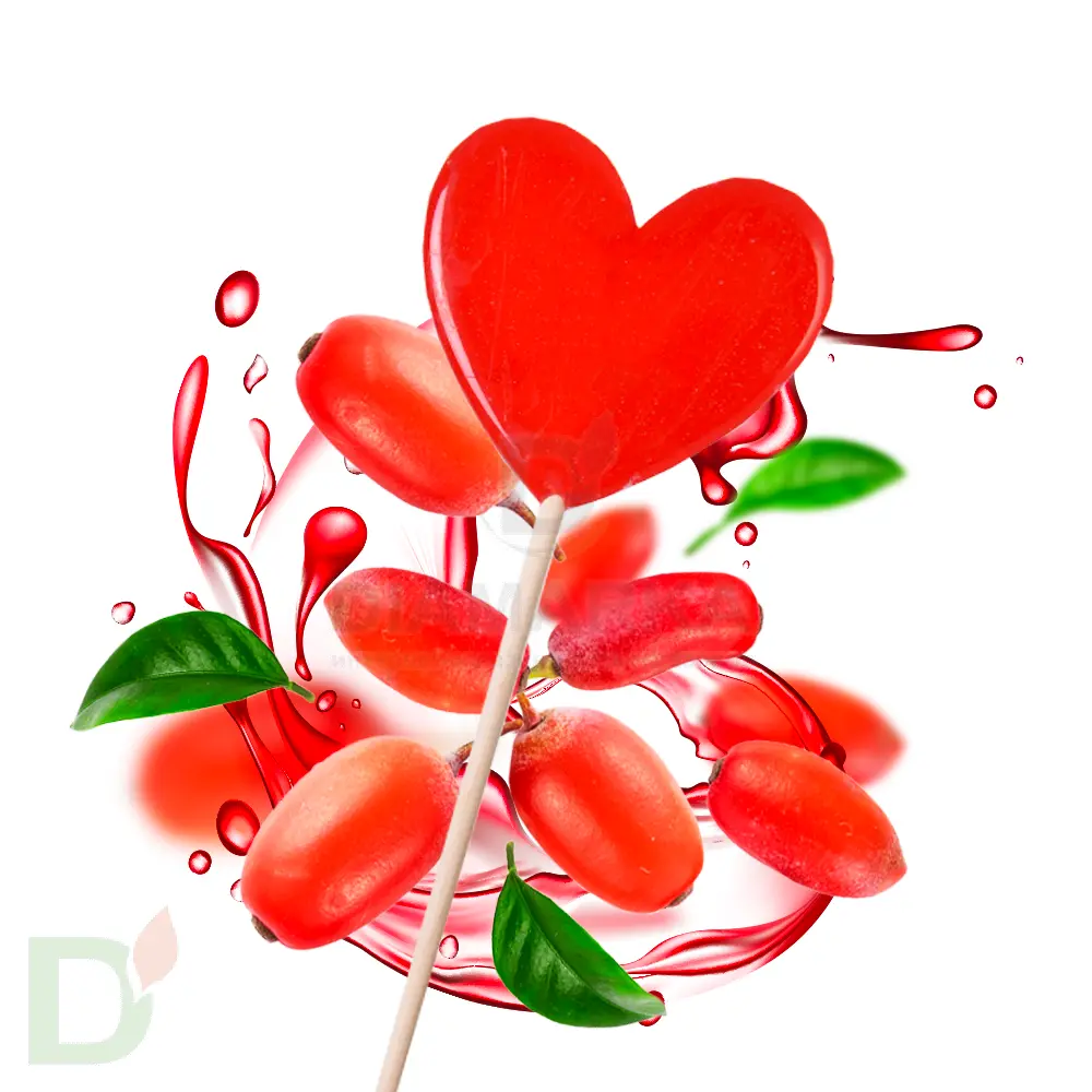 Леденец без сахара Сердце вкус Барбарис, 25гр.