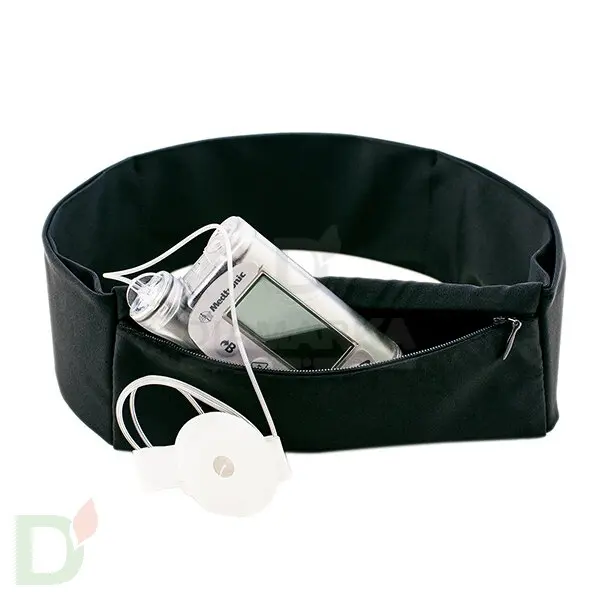 Пояс для ношения помпы на талии INSULA с замочком Чёрный