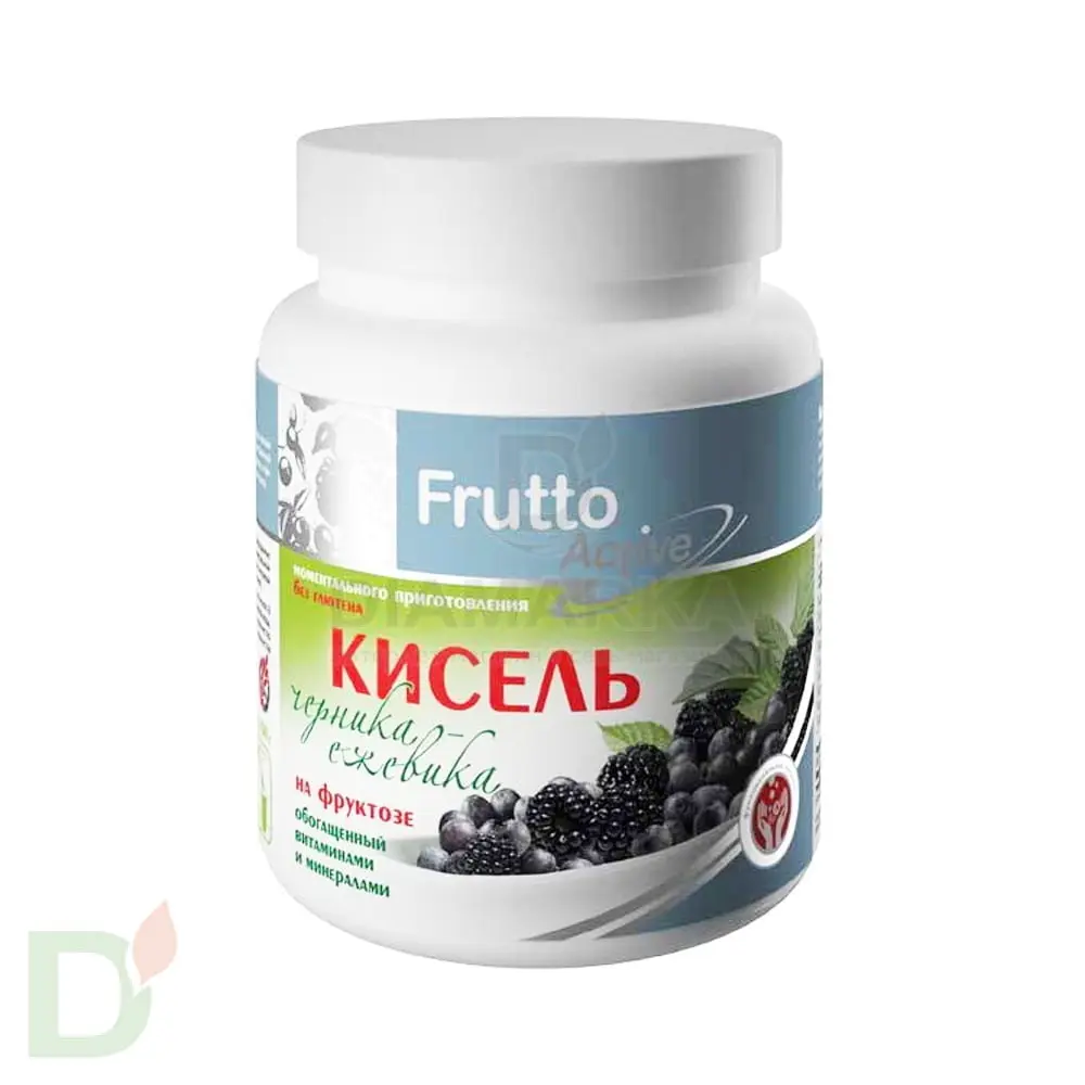 Кисель быстрорастворимый на фруктозе "Черника-ежевика", 300 г