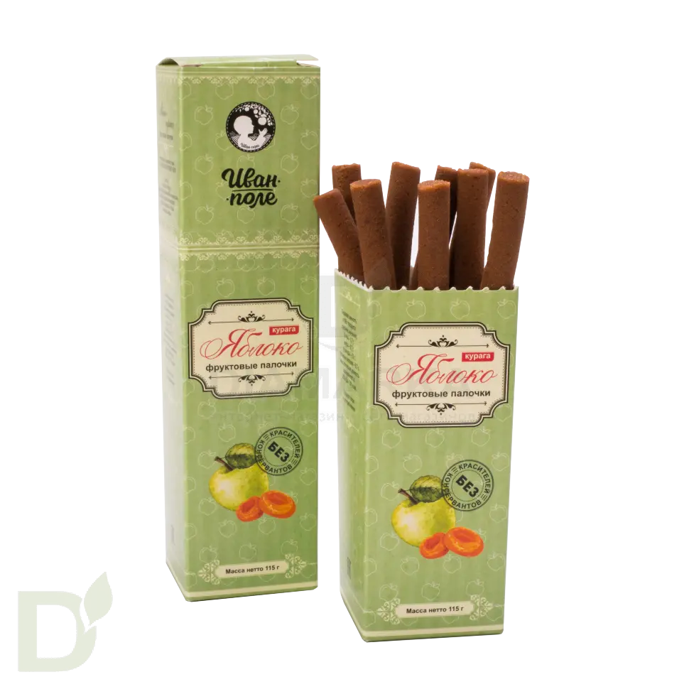 Фруктовые палочки Яблоко-курага (Иван-поле) 115гр.